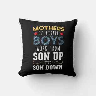 Mother Art   Mothers of Little Boys Birthday Cushion