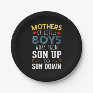 Mother Art Mothers of Little Boys Birthday Paper Plate