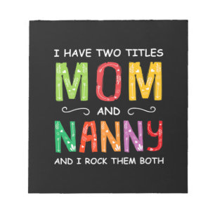 Mother Art Mum And Nanny I Rock Them Birthday Notepad