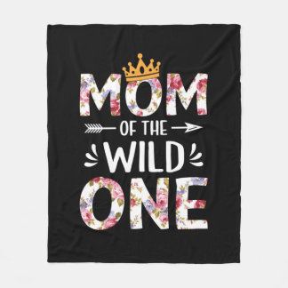 Mother Art Mum Of The Wild One Fleece Blanket