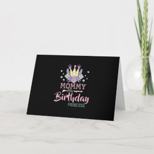 Mother Art Mummy Of The Birthday Princess Xmas Holiday Card