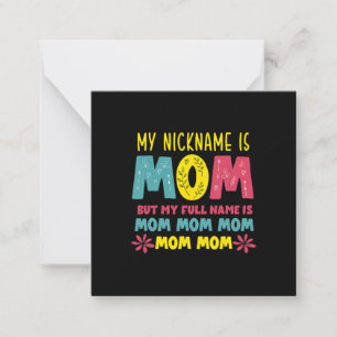 Mother Art   My Nickname is Mummy Birthday Card