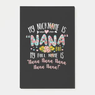 Mother Art My Nickname Is Nana Birthday Post-it Notes