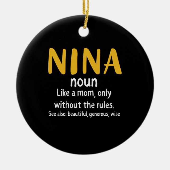 Mother Art Nina Definition Ceramic Tree Decoration (Front)