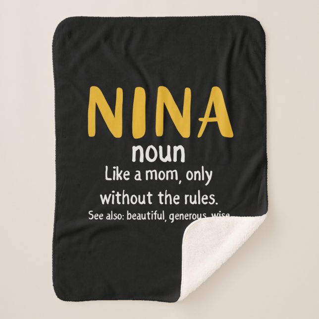 Mother Art Nina Definition Sherpa Blanket (Front)