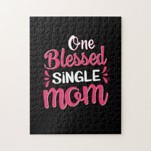 Mother Art One Blessed Single Mum Jigsaw Puzzle
