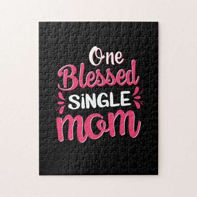 Mother Art One Blessed Single Mum Jigsaw Puzzle (Vertical)