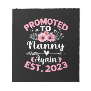 Mother Art Promoted To Nanny Again 2023 Floral Notepad