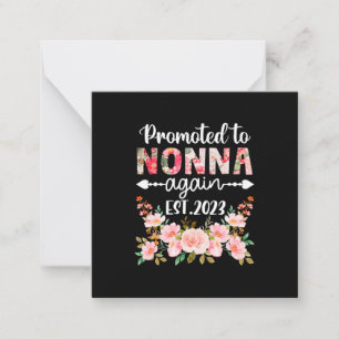 Mother Art Promoted To Nonna Again 2023 Floral Card