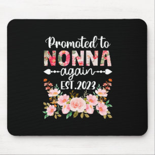 Mother Art Promoted To Nonna Again 2023 Floral Mouse Mat