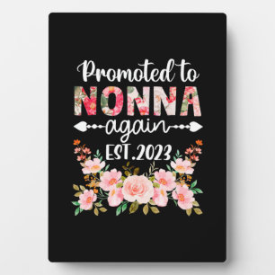 Mother Art Promoted To Nonna Again 2023 Floral Plaque