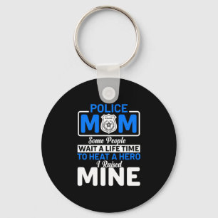 Mother Art Proud Police Mom Key Ring