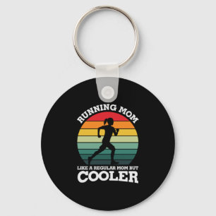 Mother Art Proud Running Mom Key Ring