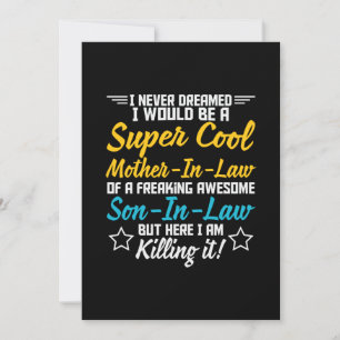Mother Art Super Cool Mother In Law Holiday Card
