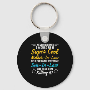 Mother Art Super Cool Mother In Law Key Ring