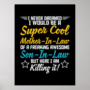 Mother Art Super Cool Mother In Law Poster