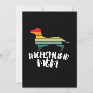 Mother Art Vintage Dachshund Mom Holiday Card