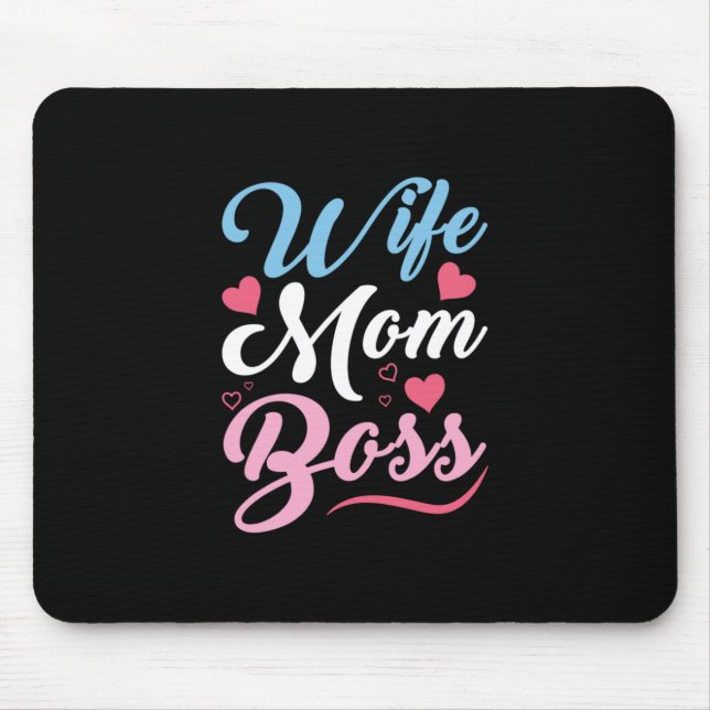 Mother Art Wife Mum Boss Mouse Mat (Front)