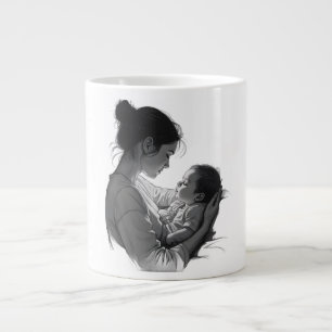 Mother & Baby artwork Large Coffee Mug