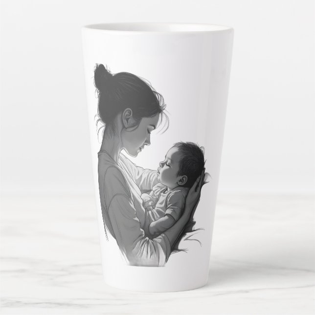 Mother & Baby artwork Latte Mug (Front)
