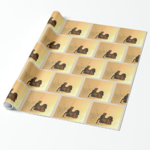 Mother & Baby Baboons - Wildlife Monkeys Primates Wrapping Paper