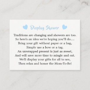 Mother Baby Cute Owl Baby Boy Shower Display Enclosure Card
