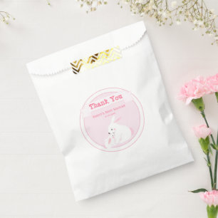 Mother & Baby Girl Bunny   Baby Shower Thank You Favour Bags