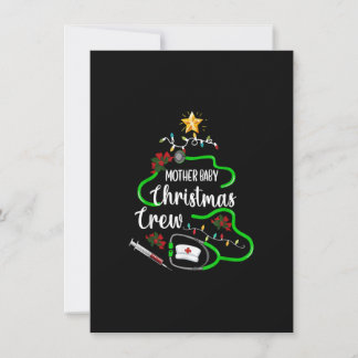 MOTHER BABY Nurse Christmas Crew Nurse Squad Xmas  Invitation
