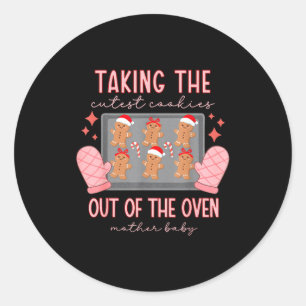 Mother Baby Nurse Christmas Mbu Stpartum Nurse Xma Classic Round Sticker