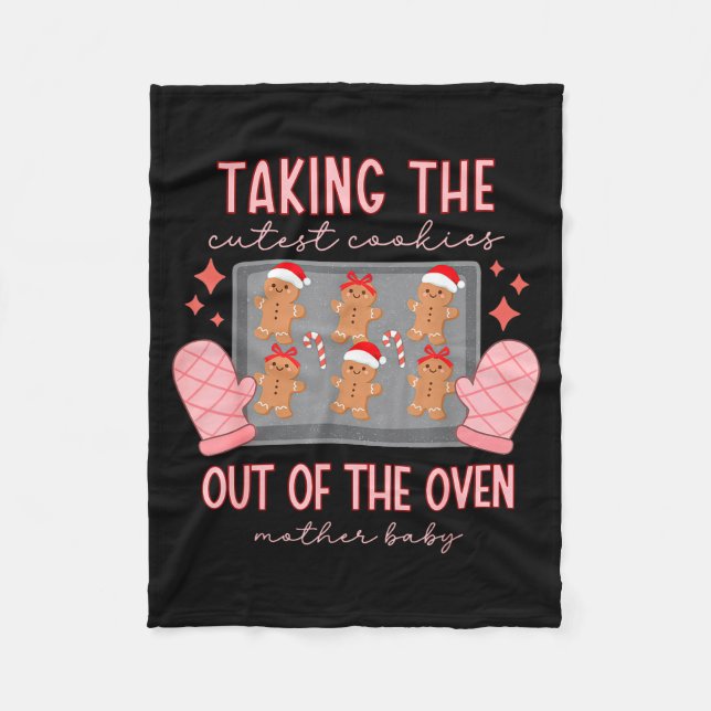 Mother Baby Nurse Christmas Mbu Stpartum Nurse Xma Fleece Blanket (Front)