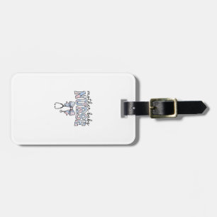 Mother Baby Nurse Floral Bow Shirt Design_1 Luggage Tag