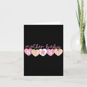 Mother Baby Nurse Hearts Valentine Obgyn Stpartum Card