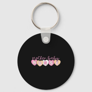 Mother Baby Nurse Hearts Valentine Obgyn Stpartum Key Ring