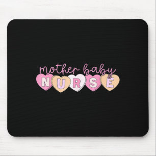 Mother Baby Nurse Hearts Valentine Obgyn Stpartum  Mouse Mat