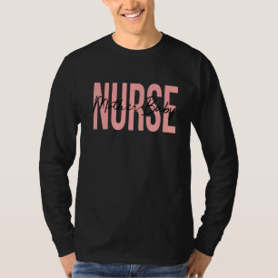 Mother Baby Nurse Obstetric Baby Feet Stethoscope T-Shirt