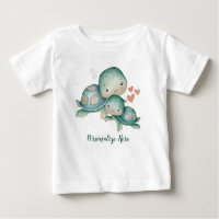 Mother Baby Sea Turtles Ocean Life Personalised