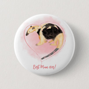 Mother & baby tamandua Best mum ever badge