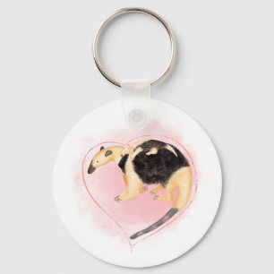 Mother & baby tamandua Best mum ever key ring