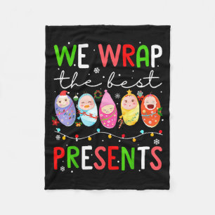 Mother Baby Unit Christmas Labor And Delivery Nurs Fleece Blanket