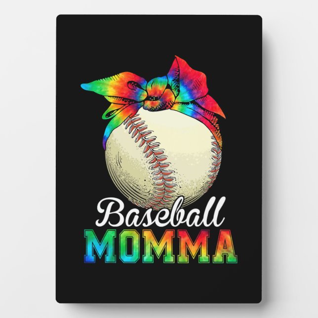 Mother Baseball Momma Birthday Plaque (Front)