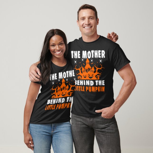 Mother Behind Little Pumpkin Halloween Gift T-Shirt (Unisex)