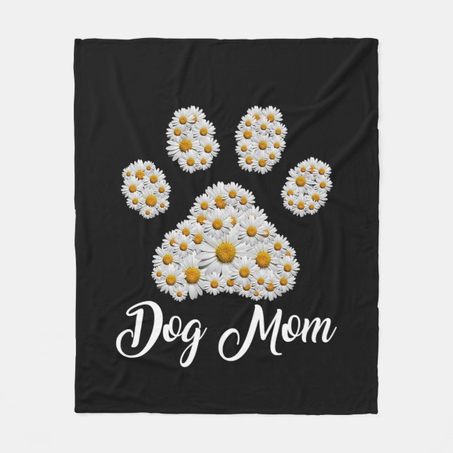 Mother Best Dog Mom Ever Birthday Fleece Blanket (Front)