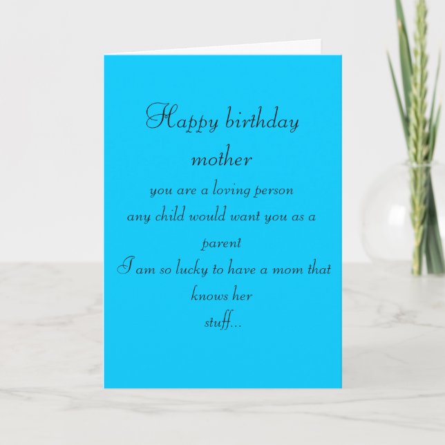 MOTHER BIRTHDAY CARD (Front)