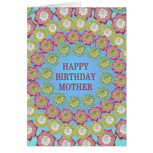Mother Birthday Crochet Flowers (Front)