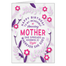 Mother Birthday My Incredibly Amazing Mother