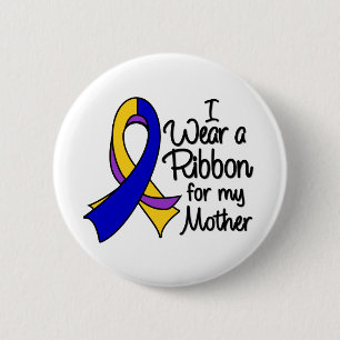 Mother - Bladder Cancer Ribbon 6 Cm Round Badge
