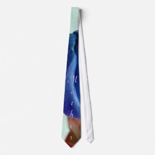 Mother Blue Tulips Tie