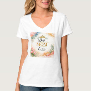 Mother Boho Watercolor Peach Mint, Agate Gold, Art T-Shirt