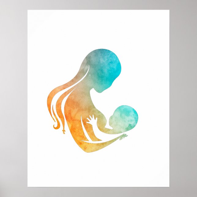 Mother Breastfeeding Child Poster (Front)