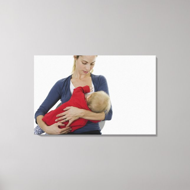 Mother breastfeeding her baby. canvas print (Front)